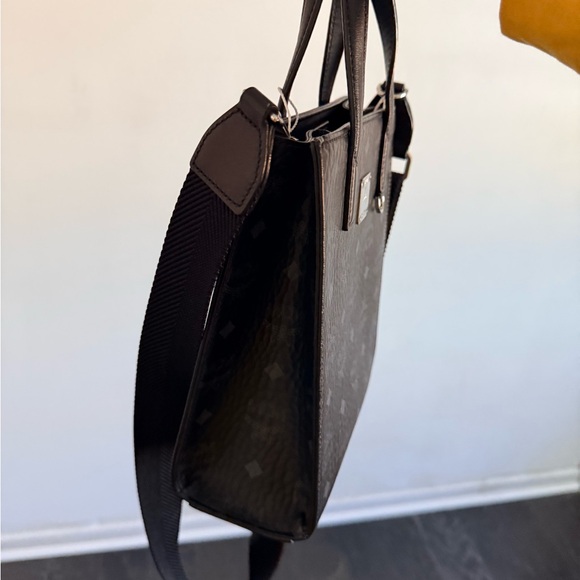 MCM Black Textured Leather Tote - Picture 5 of 8